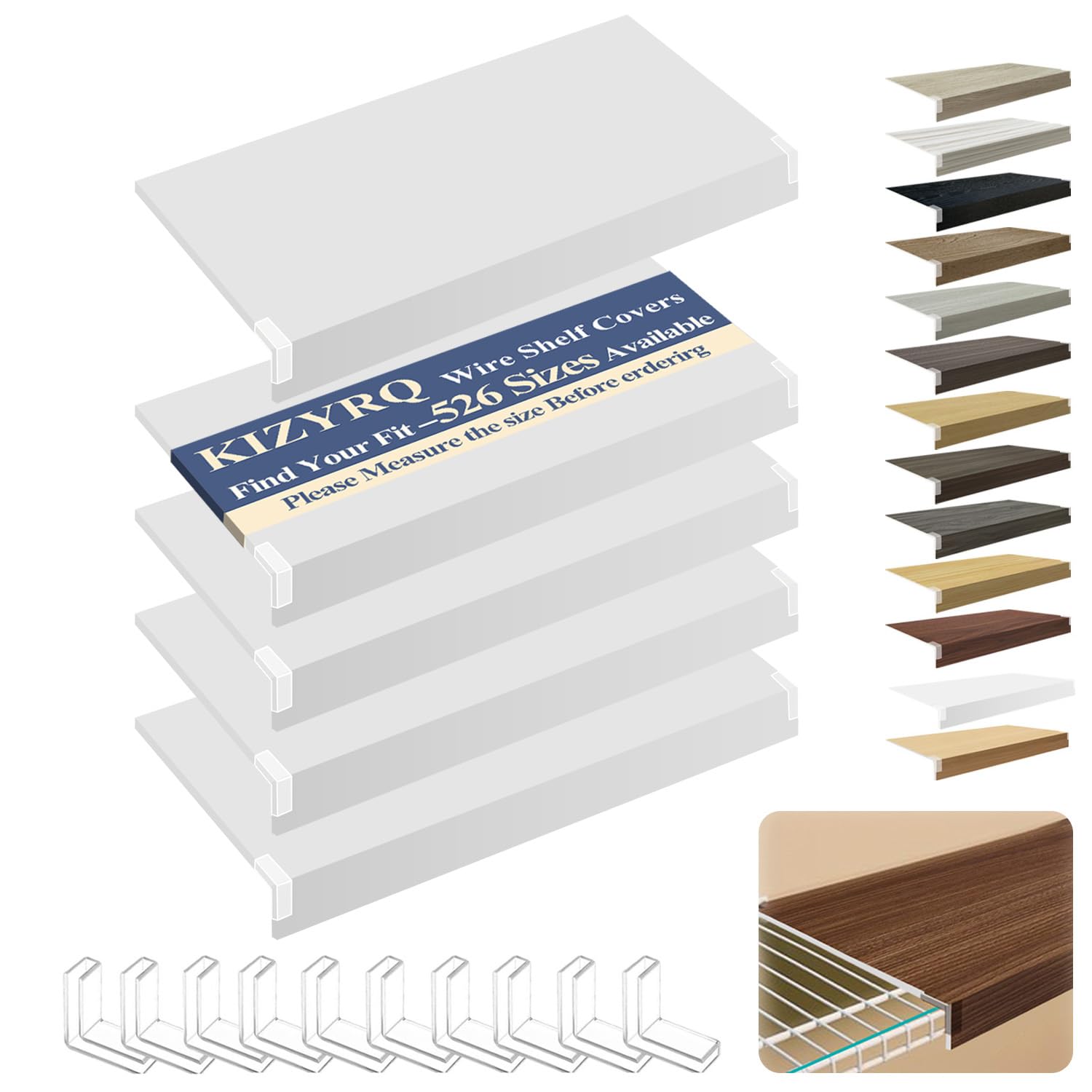 5 Pack Wire Shelf Covers,36x16x3in Wire Rack Covers for Pantry Durable PVC Shelf Liners-0.31 inch Thick, Moisture-Resistant Shelves Cover for Store