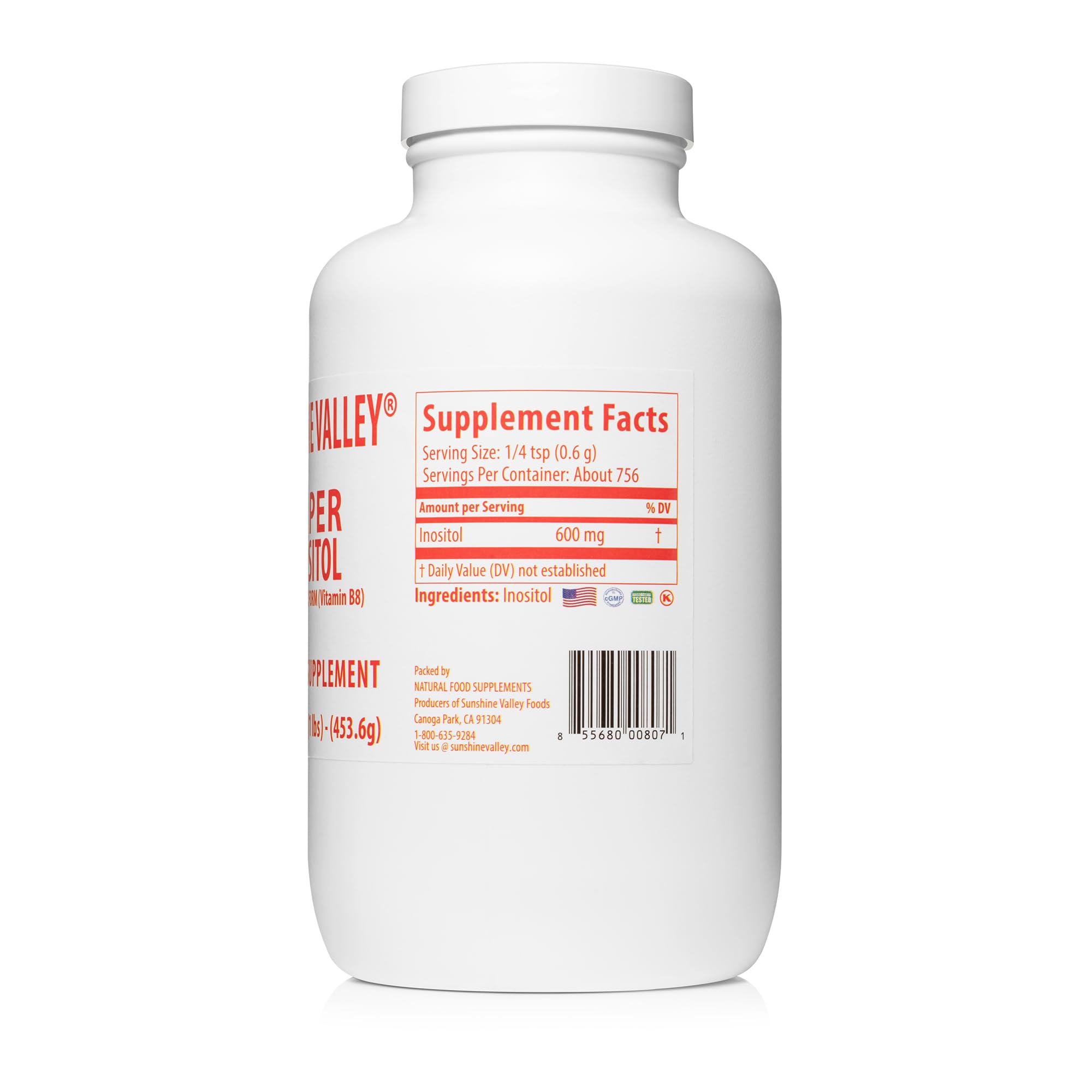 Sunshine Valley® Super Inositol Powder, Unflavored, 4 oz — Amazon image 2