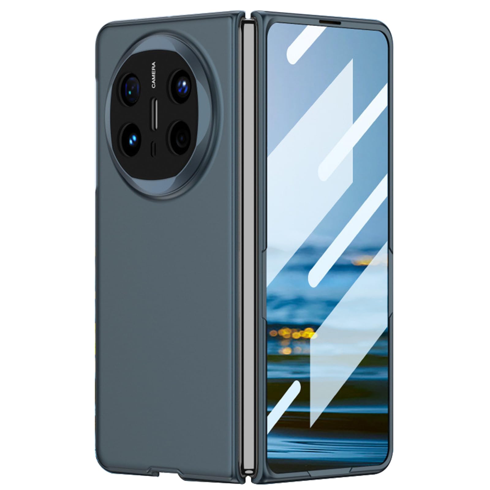 Magnetyczne etui do Huawei Mate X6, ultracienka twarda tylna obudowa z poliwęglanu z folią ochronną na ekran, kamera, odporna na wstrząsy, niebieska, Mate X6