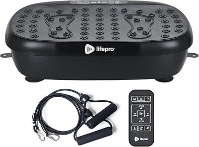 Lifepro Vibration Plate Exercise Machine with Magnetic Acupoints - Full Body Vibration Platform for Beginners and Recovery - Ideal Lymphatic Drainage Massager for Muscle Toning and Overall Fitness