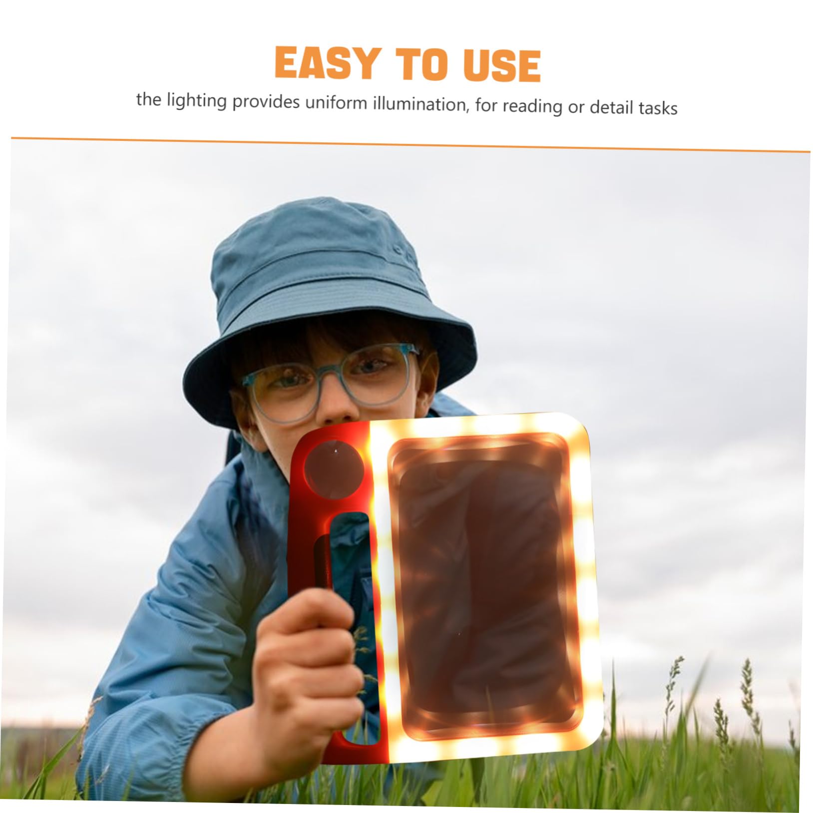 Lente d'Ingrandimento Portatile 5X 10X con 48 LED per Lettura