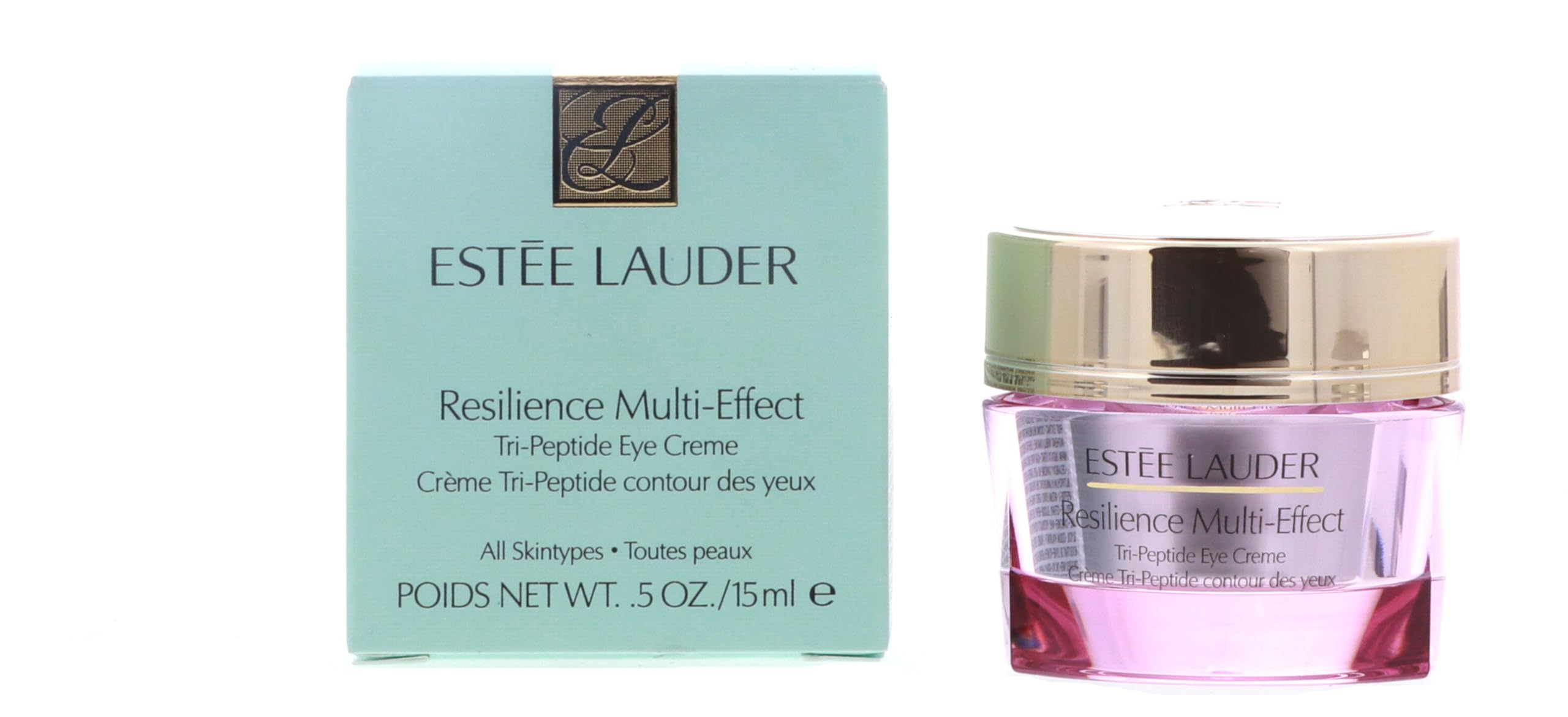 Estee Lauder Resilience Multi-Effect Tri-Peptide Eye Cream, 0.5 oz Full Size, Unscented & All Skin Types