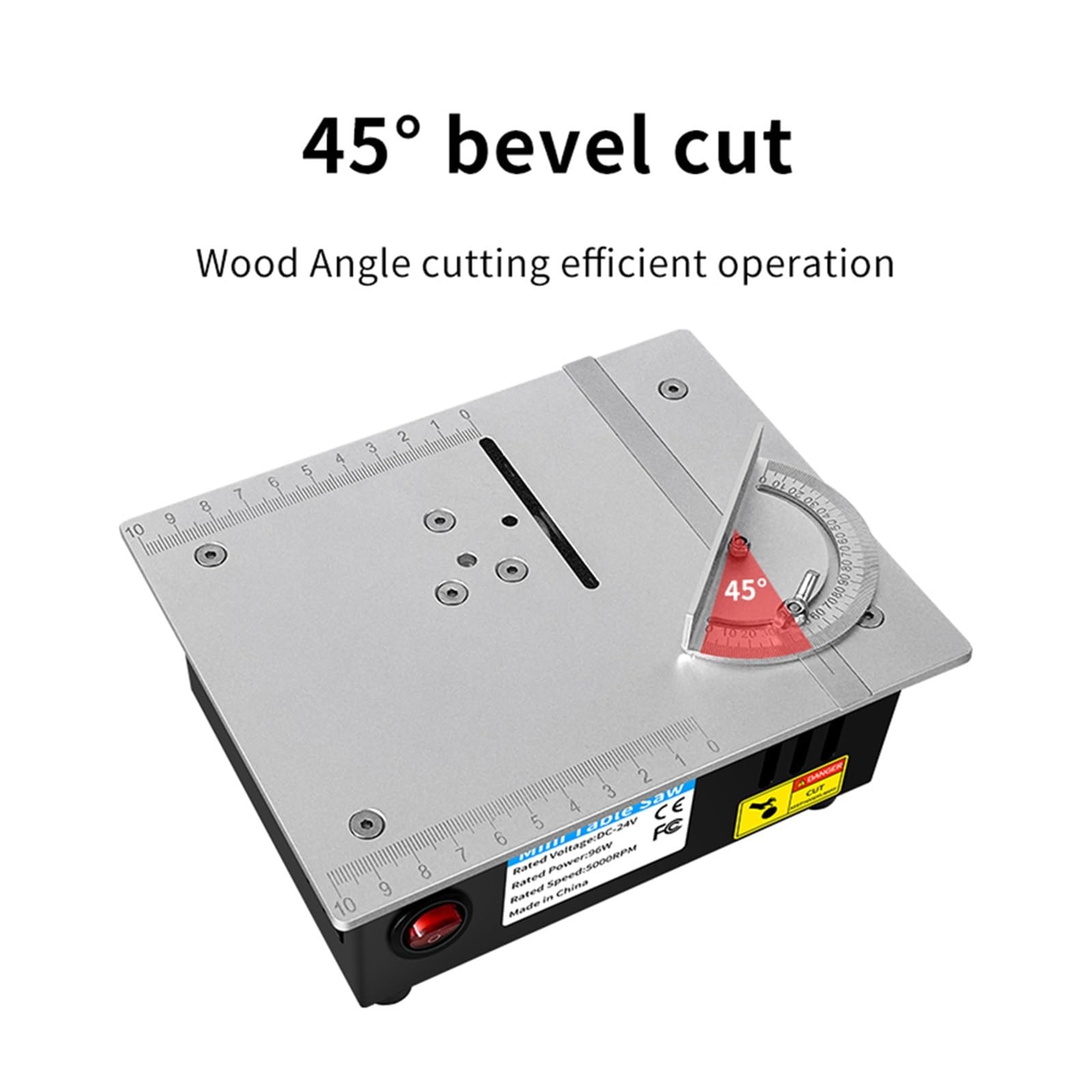 Mini Sierra de mesa multifuncional de 96W y 24V, sierras eléctricas de escritorio, máquina cortadora de torno de banco for carpintería, herramienta de corte DIY, hoja de 63mm