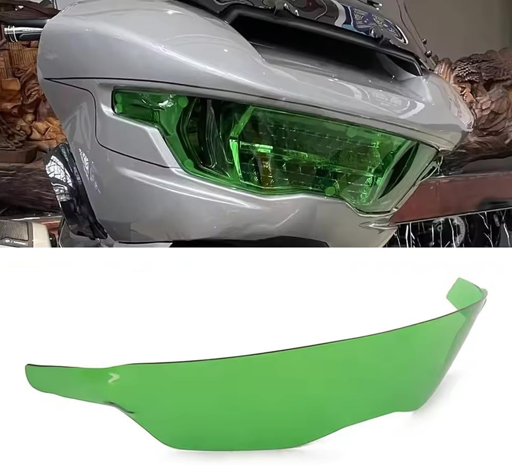 Motorcycle Headlight Guard Cover Protector Fit for CVO Road Glide FLTRXSE 2023 2024 ST 2024, Fit for Road Glide FLTRX 2024 Colorful Front Fairing Head Light Lamp Protection (Green)