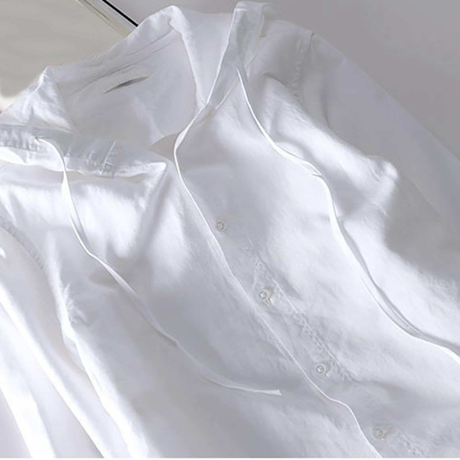 Leinenhemd Herren Hemd Langarm Kapuzenhemd Baumwolle Herrenhemden Leinen Hemden Regular Fit Freizeithemden Sommer Langarmhemd Casual Strandhemd Sommerhemden für Outdoor Strand