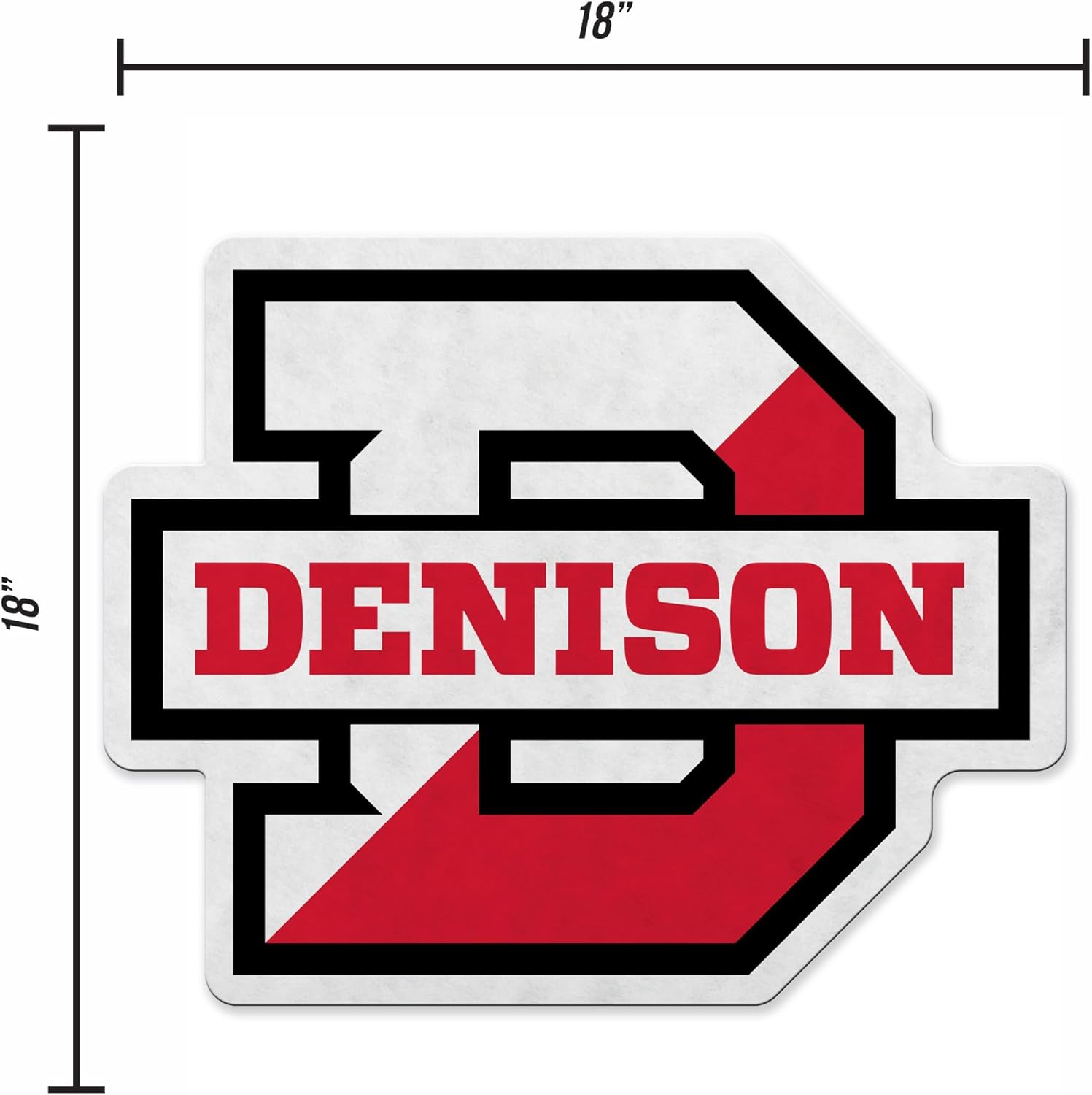 Rico Industries NCAA Denison Big Red Shape Cut Pennant - Home and Living Room Décor - Soft Felt EZ to Hang - Image 4