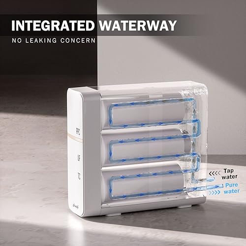 Miniatura 4 de Frizzlife Unidad de purificación de agua GX99 - Ultra filtración de 0.01 micrones, diseño integrado de vías fluviales, giro para reemplazar e