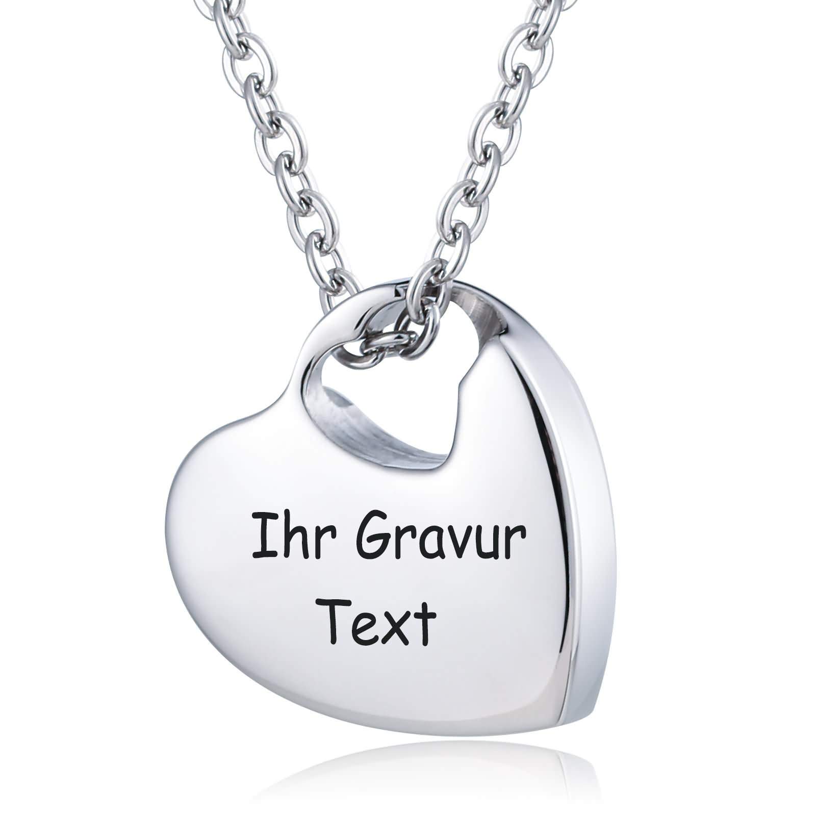 Daesar Colgantes para Cenizas Acero Inoxidable Lagrima Colgante Cenizas Hombre Nombre Familias Alemán/Inglés Collar Grabado Personalizado Familiar