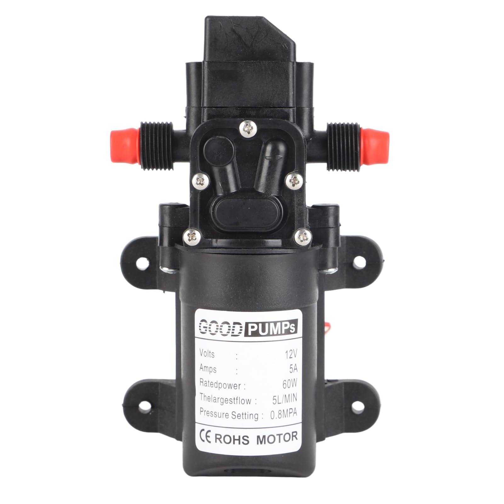 Micro pompa a membrana, 12V DC Micro pompa a membrana 5L / min Pompa elettrica ad alta pressione per autolavaggio 60W