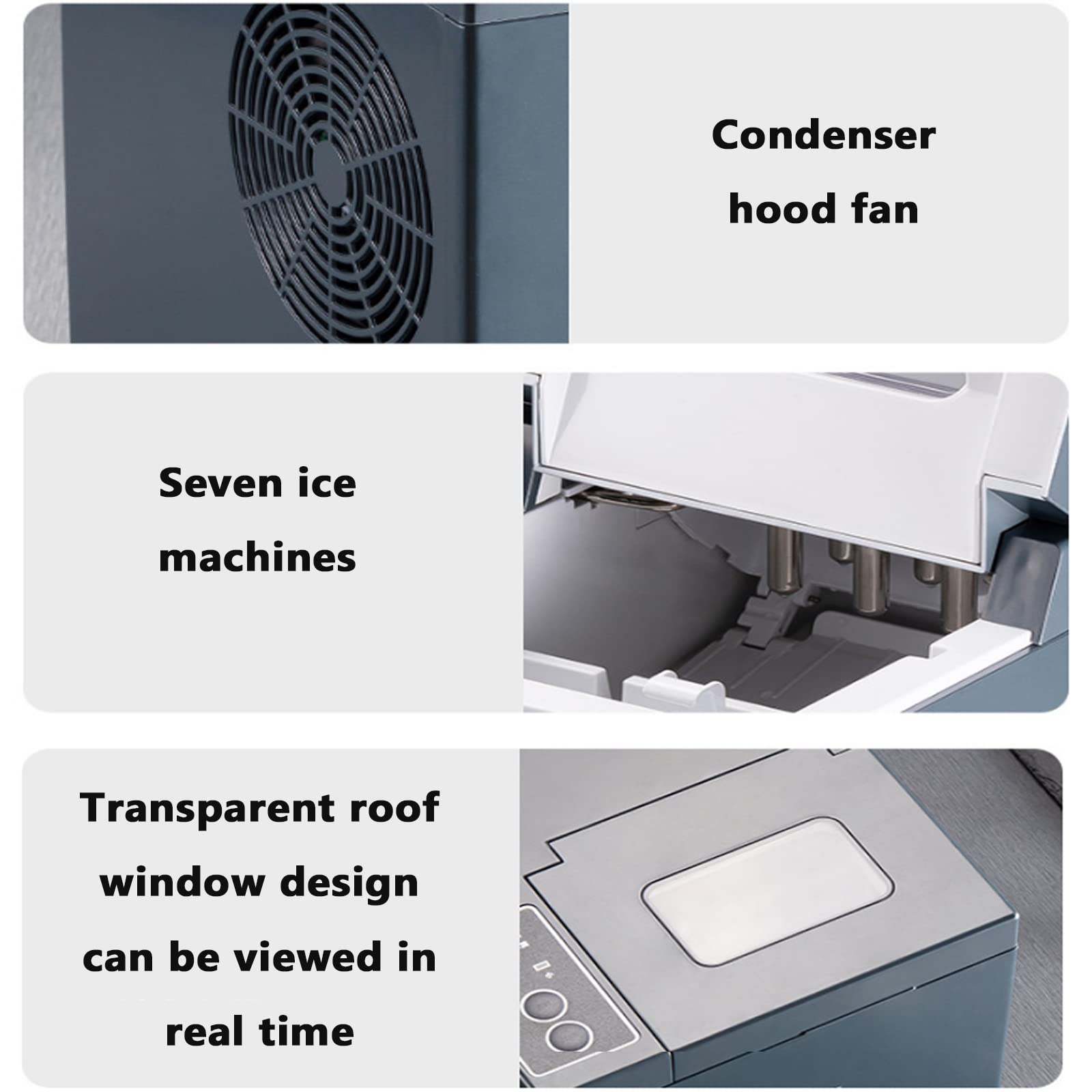 Maquina de Hielo Grandes MáQuina de Hielo 10KG en 24 H Ice Maker Profi