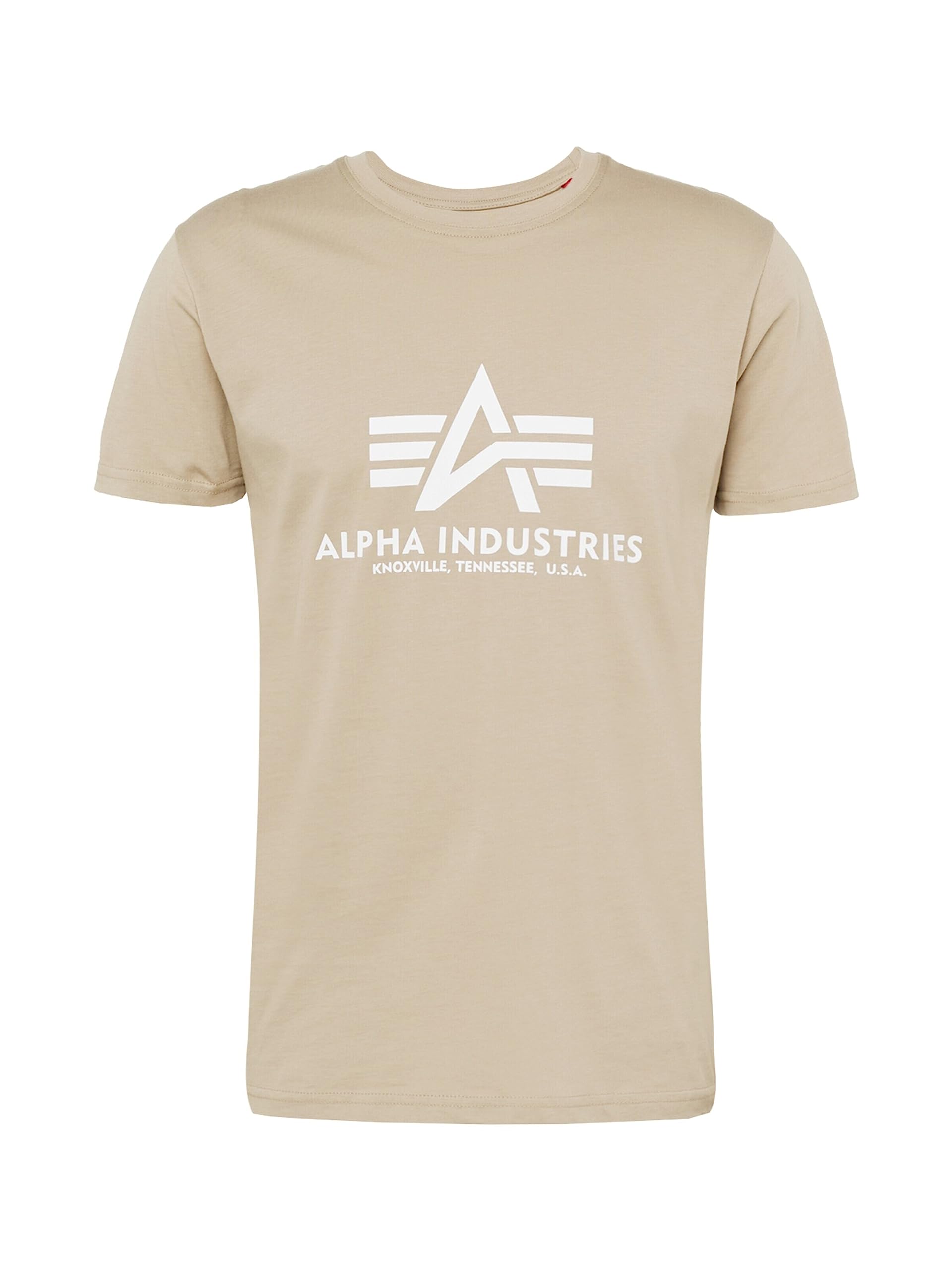 Alpha Industries Men's Camiseta Basic para Hombre Short Sleeve T-Shirt, Vintage Sand,