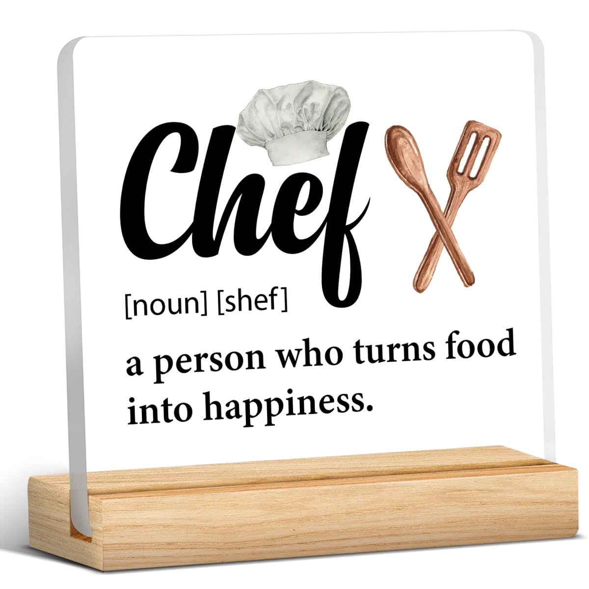 Best Chef Gifts, Chef Gifts for Women Men, Chef Gift Ideas, Chef Definition Acrylic Desk Sign Decor