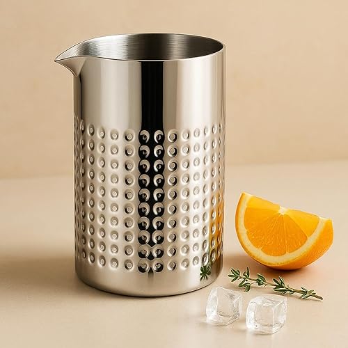 Miniatura 6 de Elsjoy Vaso mezclador de cóctel de acero inoxidable, 18 onzas (18.6 fl oz), vasos de bartending de doble pared, irrompible, coctelera de vino, lata