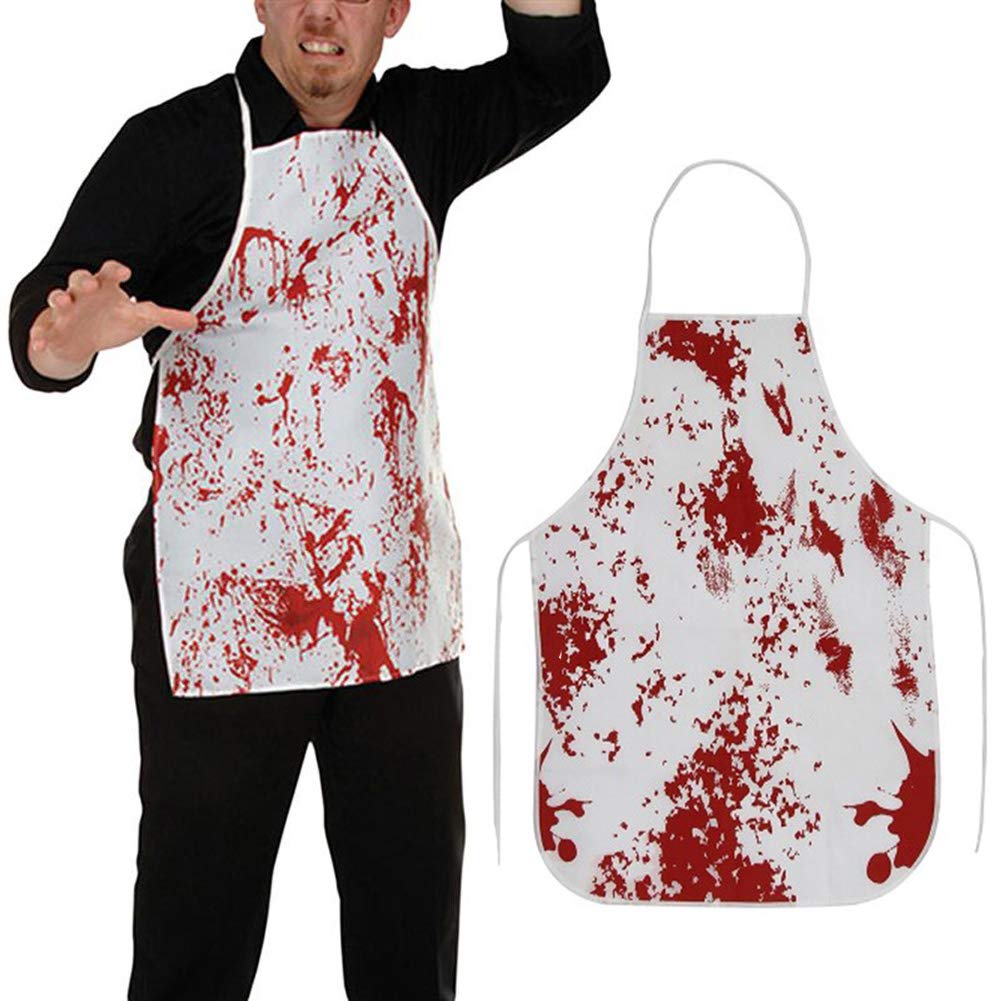 Horror Blood Apron Scray Prank Prop Costumes Apron for Horror Cosplay Halloween (28.3x20.1 Inch, Pack of 2)