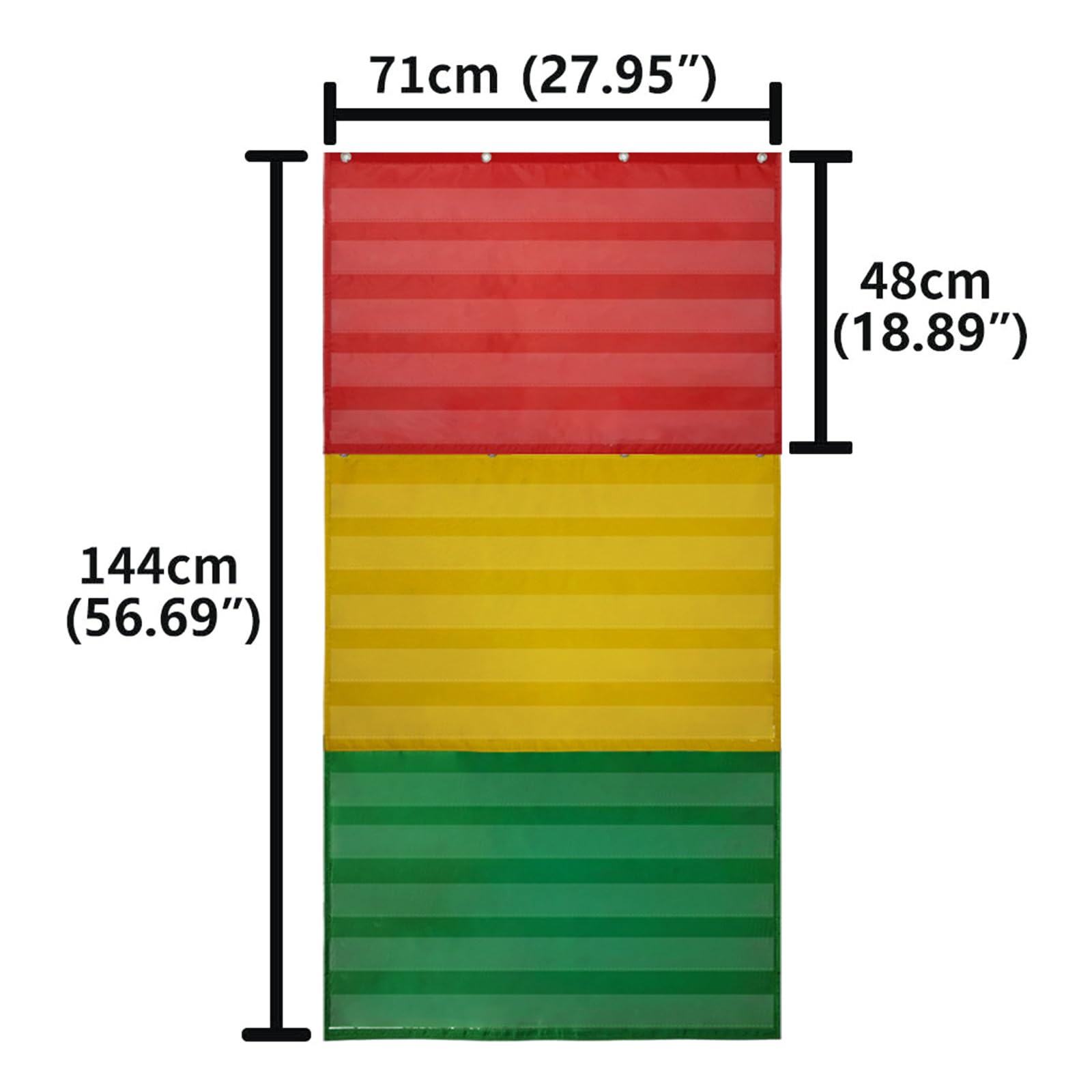 Wall Hanging Pocket Chart for Word Families Chart Classroom Wall Decor Detachable Pocket Chart 28x56.7Inch Wall Hanging Organizer with Pockets Hooks Wall Hanging Organizer Bag for Clothes Bedroom - Image 3