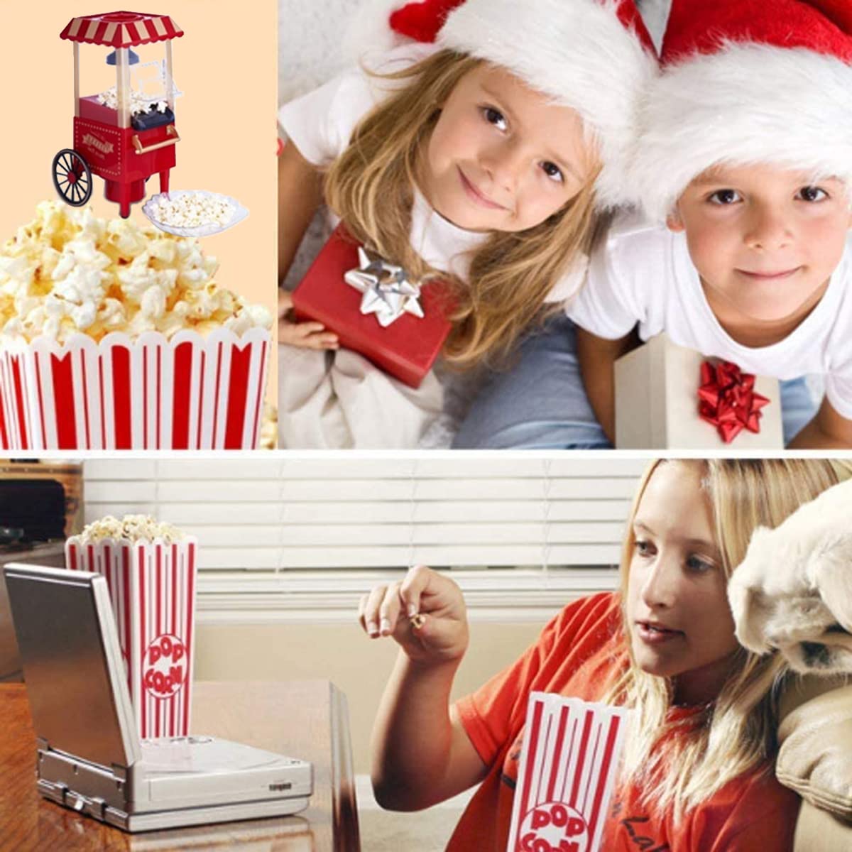 Amazon | Nostalgia オールドファッションポップコーンマシン、1200 W