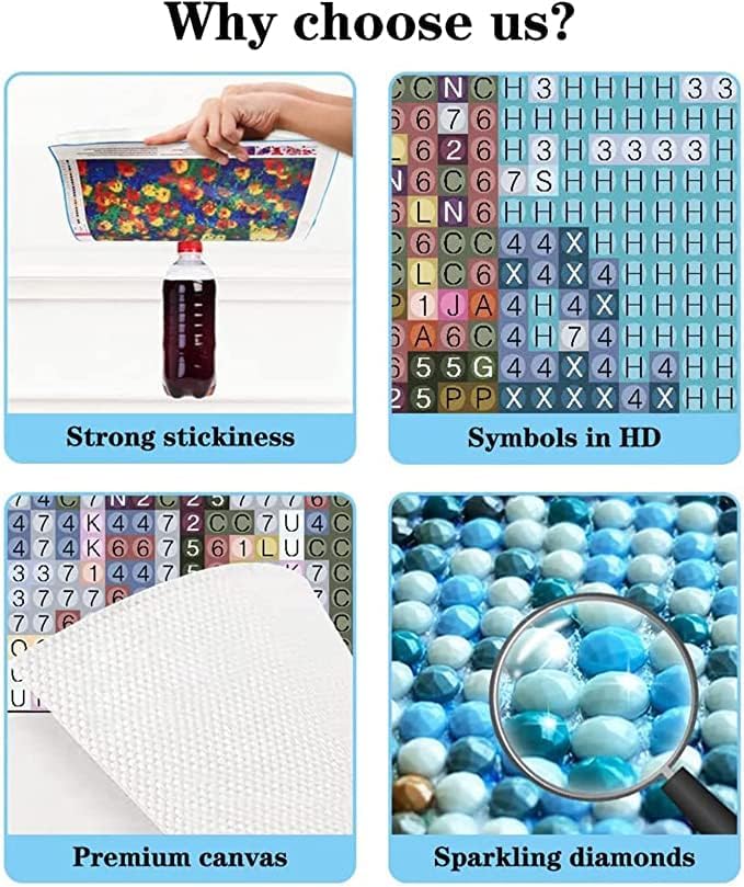 Miniatura 3 de QUITEDEW Kits de pintura de diamantes de tigre para adultos, kits de arte de diamantes de animales, pintura de diamante con artes y manualidades