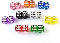 Vista 5 de Bescon Dice Dados de precisión pequeños profesionales de 0.500 in (1/2 pulgada) con número de serie aleatorio, mini dados de corte de precisión