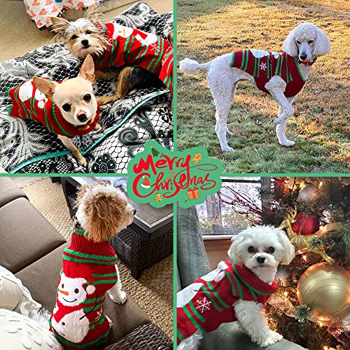Hotumn Dog Clothes Snow Sweaters Snowman Sweaters Xmas Dog Holiday Sweaters New Year Christmas Sweater Pet Knit Clothes For Small Dog And Cat (Xxs) #TOP2