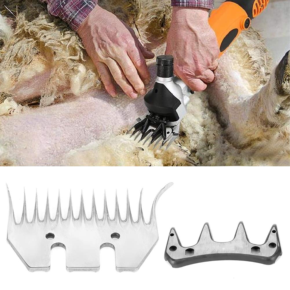 Lame per Cesoie per Pecore, Lame di Ricambio per Tosatrici per Capra in Acciaio Inossidabile, per Capre, Pecore, Bovini(13-tooth curved blade)