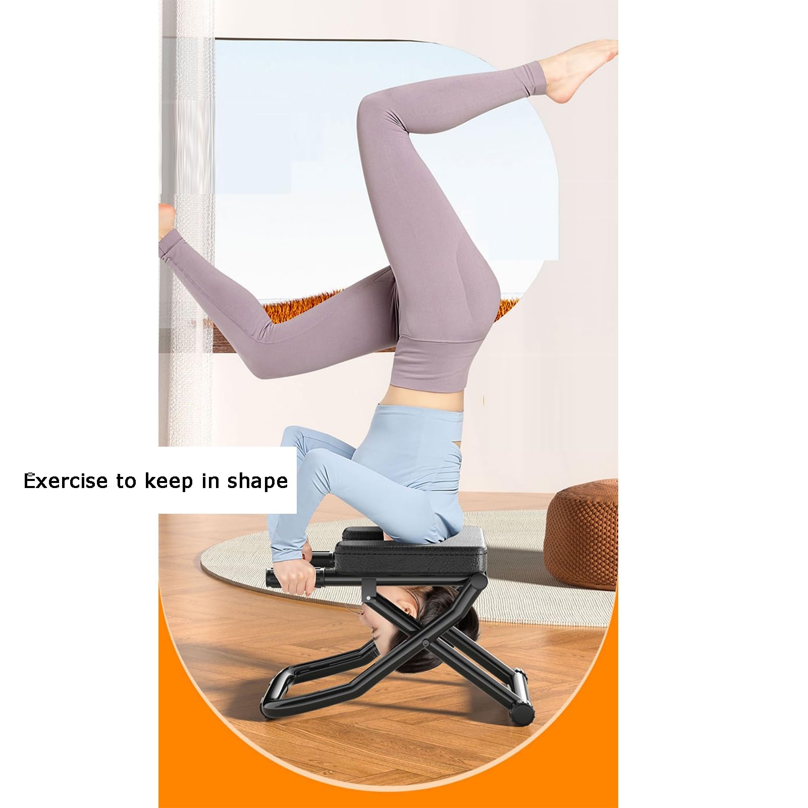 Sedia For Inversione Yoga, Sgabello Pieghevole For La Pratica Della Testa, Con Portata Di 150 Kg, For L'allenamento Di Forza E Equilibrio