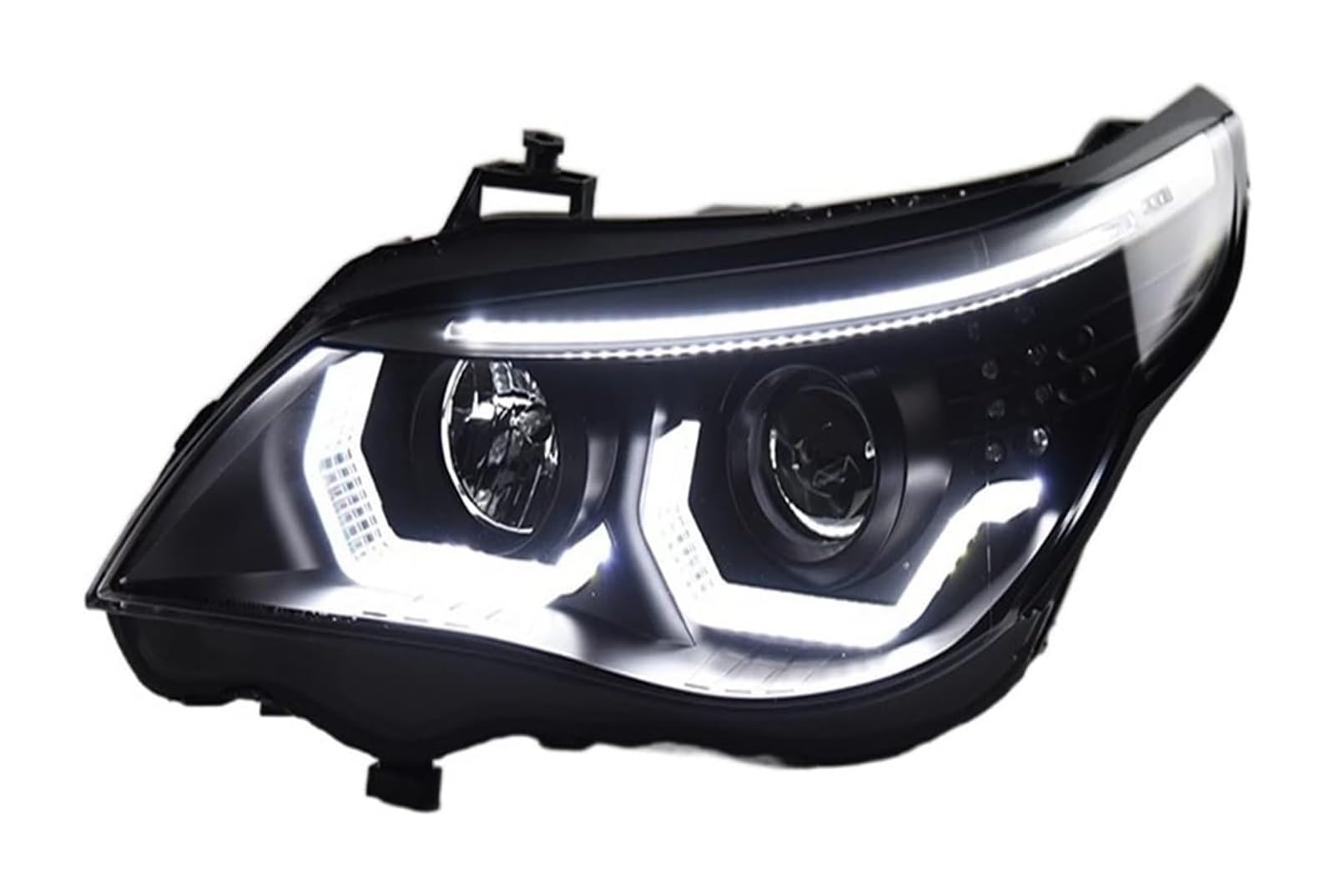 Ciloc Para BMW E60 520I 523I 530I 2003-2010 Luces Coche Faro Lámpara Cabeza Drl Lente Proyector Lámparas Delanteras Automotrices Luz Intermitente Retrovisor(2008-2010)