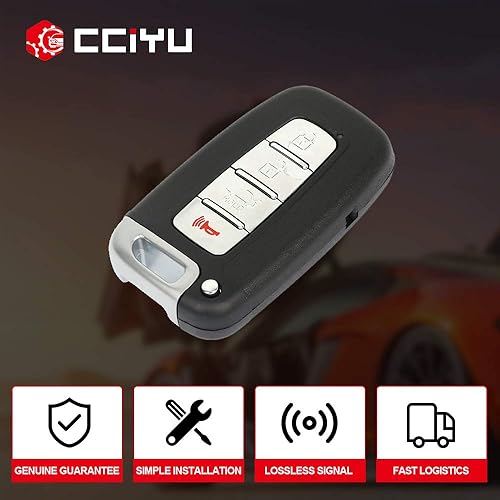 Miniatura 3 de Cciyu X 2 Llavero Flip Key Fob con llave 4 botones Reemplazo para 11 12 13 14 15 Hyundai Kia Azera Equus Genesis Sonata 1.6L 2.0L 2.4L 3.3L Series