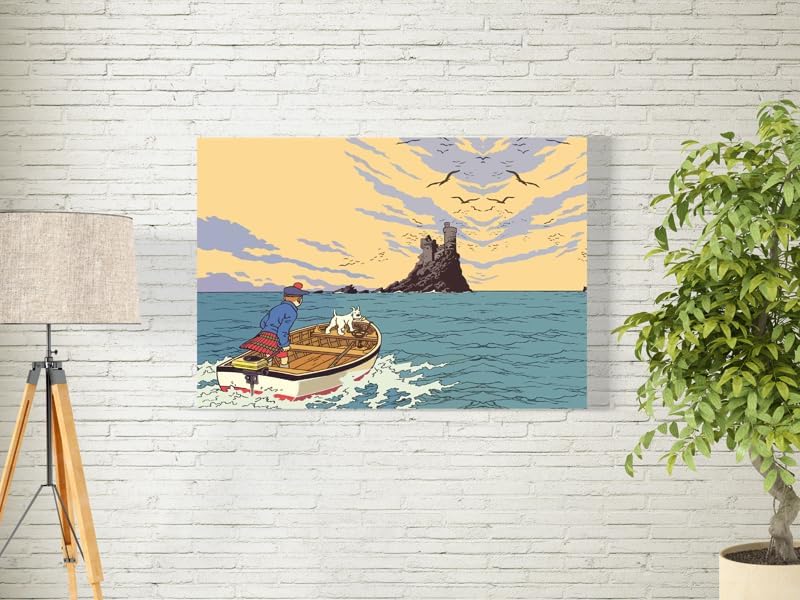 BPA® The Adventure Of Tintin Wall Art For Decoration Easy To Hang, 100X75Cm, 1Pcs