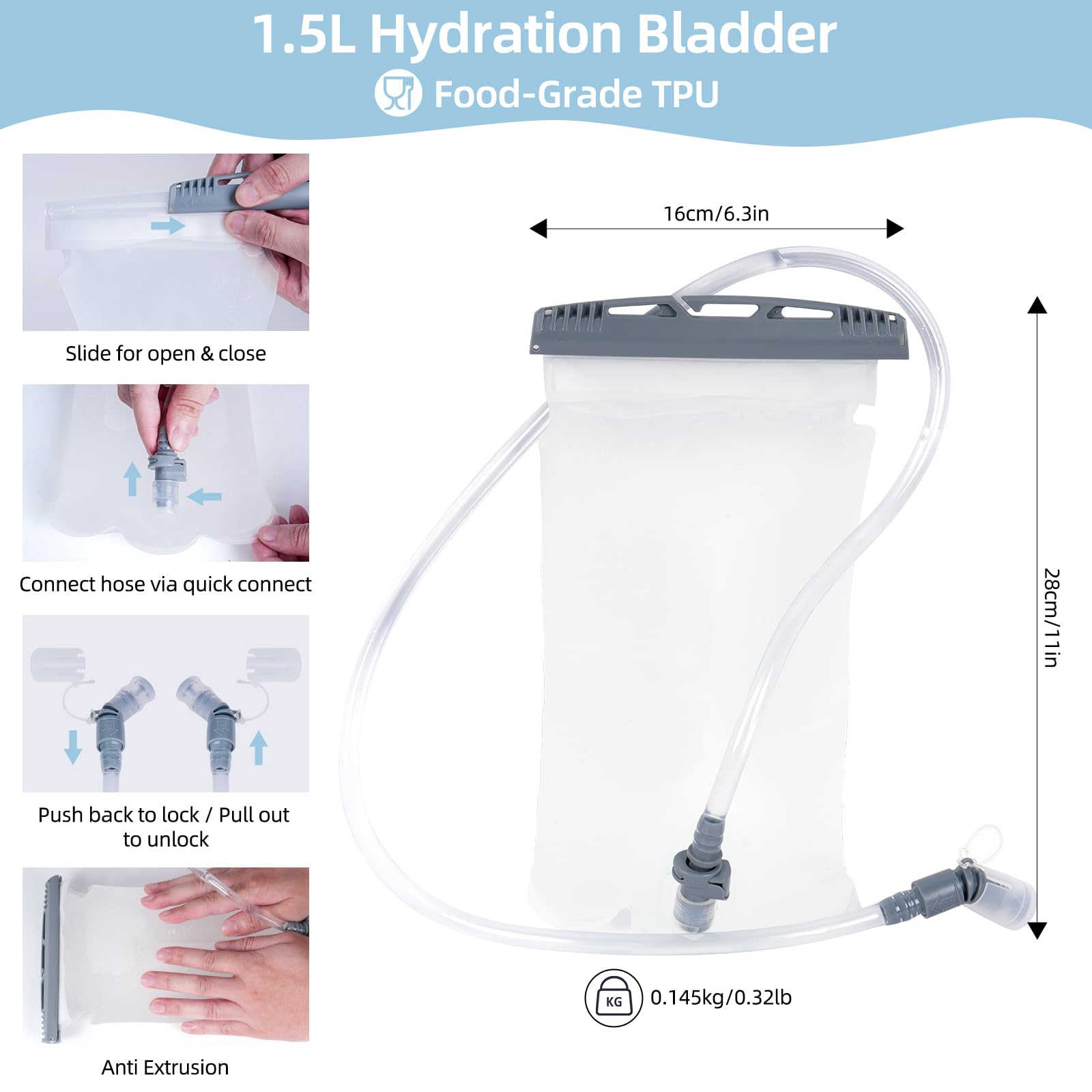Mochila de hidratación para mujeres y hombres, chaleco ligero para correr con vejiga de agua de 1.5 L, mochila de agua transpirable para senderismo, correr, ciclismo, escalada, color 4