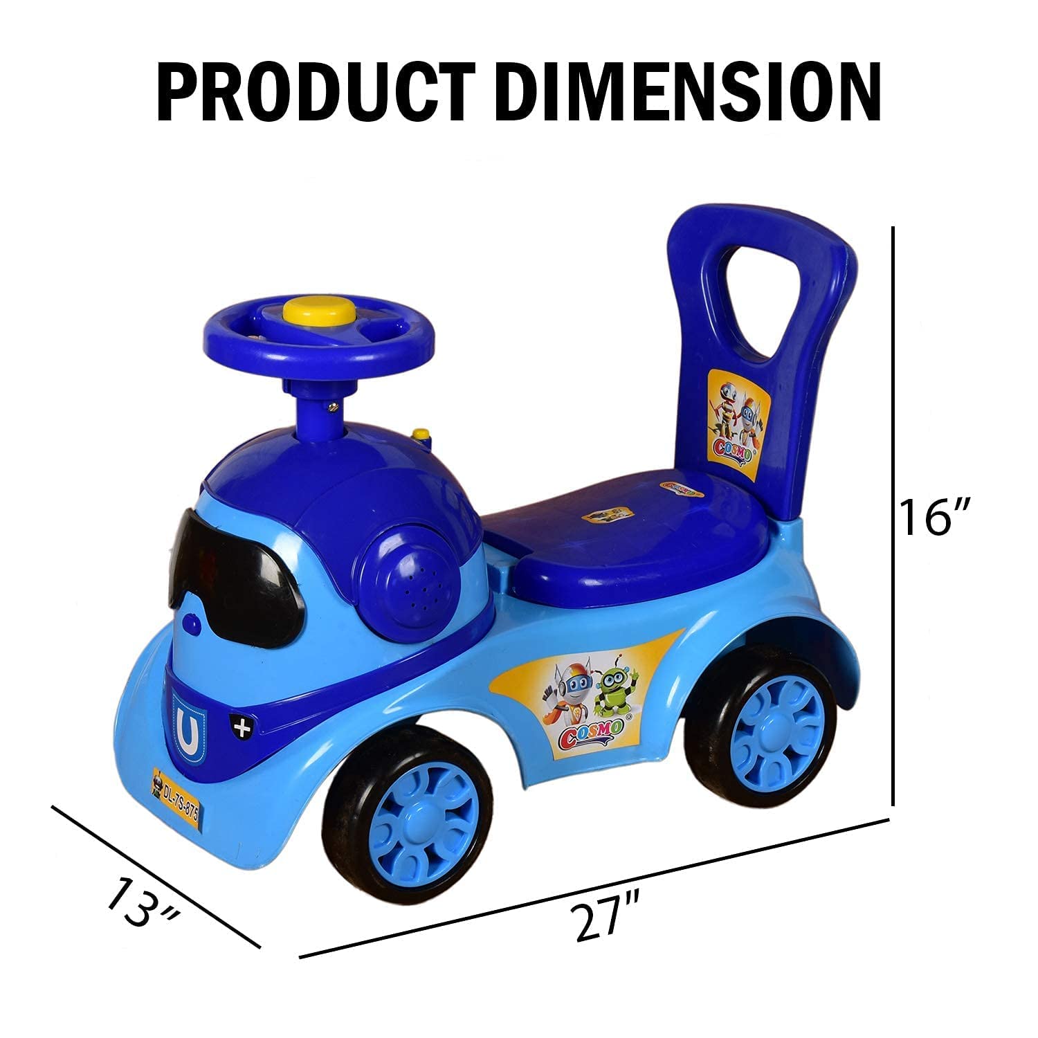 Cosmobaby Baby Toy Monkey Ride On Baby Car Kids Car Desertcart