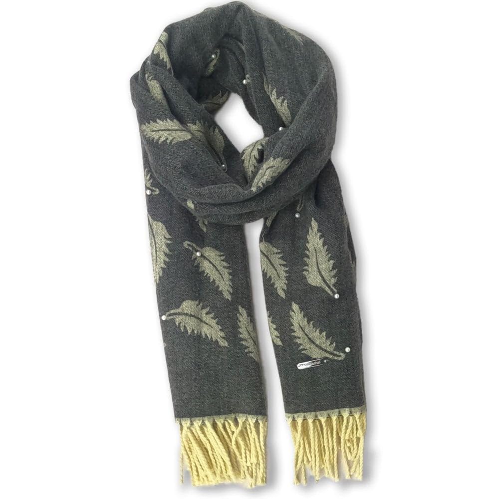 Equilibrium Pearl Feathers Scarf 349900 Dark Grey