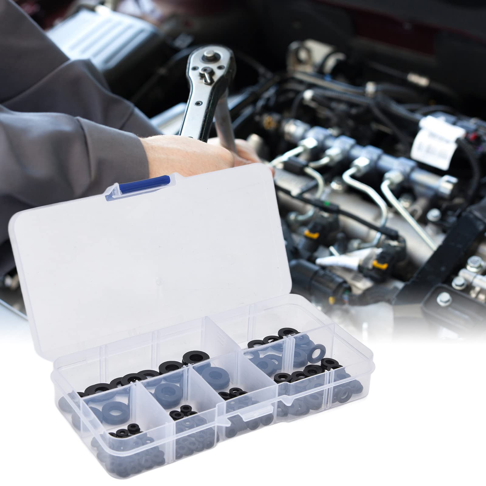 Set Guarnizioni 250 Pezzi Kit Assortimento Rondelle Piatte In Nylon M2 - Foto 8