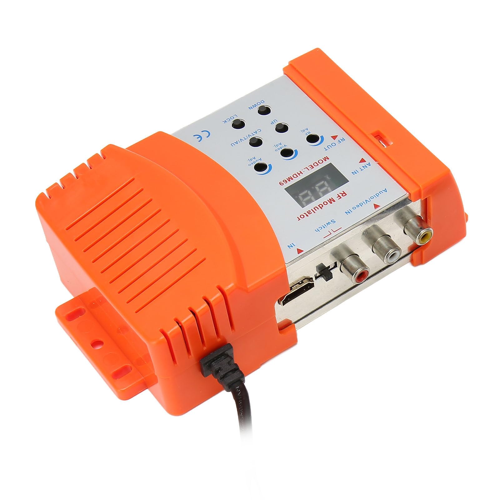 EMUKOEP Convertidor de Modulador AV a RF 1080P Adaptador a Coaxial con Nivel de Salida Ajustable y Transmisión de Largo Alcance para Televisores CRT y Consolas de Juegos (Enchufe Europeo)
