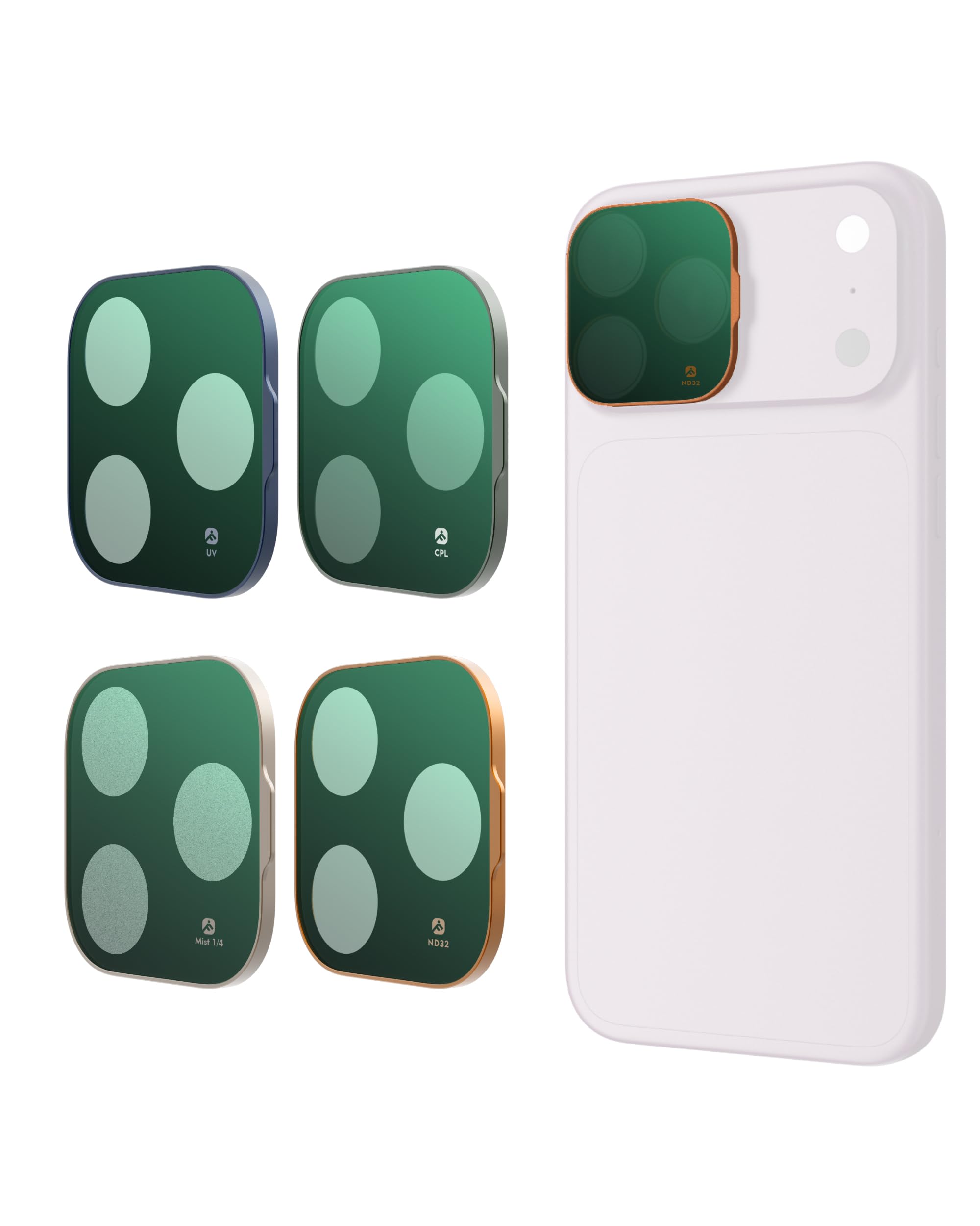 Photo 1 of OfeooAi UV CPL ND32 Mist Filter Kit for iPhone 17 Pro & Pro Max, 4-Pack