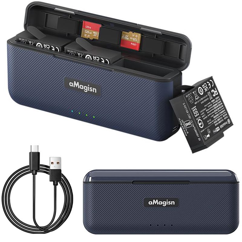 Coyktonty Battery Charger for Insta360 Ace Pro/Insta360 Ace,Quick Charger with USB-C Charging Cable,Support: PD3.0/PD2.0 Fast Charging protocols Simultaneous Charging of 3 Batteries