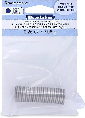 Miniatura 8 de Beadalon Remembrance - Alambre de memoria  Alambre en espiral preformado de acero inoxidable en anillo, pulsera, tamaño de collar para hacer joyas,