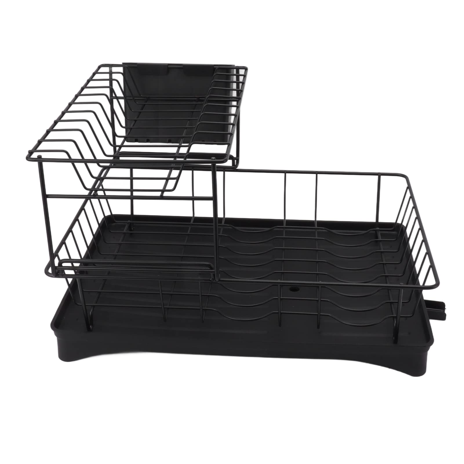 SUPYINI Escurreplatos de cocina, secador de platos, hierro, mejor drenaje, ahorro de espacio para vajilla, cuchillo, cuchara, tenedores