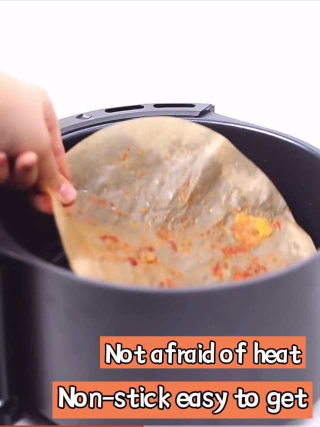 100 Fogli Carta Forno Tonda Per Friggitrice Ad Aria - &Oslash;18 Cm, Antiaderente E Riutilizzabile