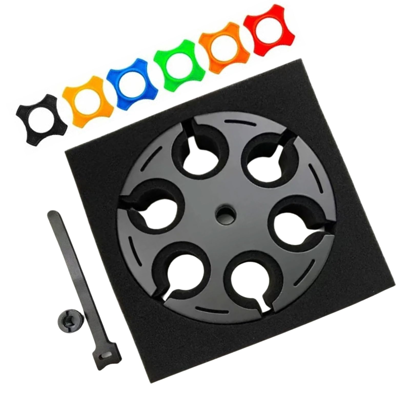 Supporto per microfono portatile a 6 fori, design per assorbimento degli urti, per trasmissioni anti-vibrazione, supporto per microfono, leggero, salvaspazio, per streaming live