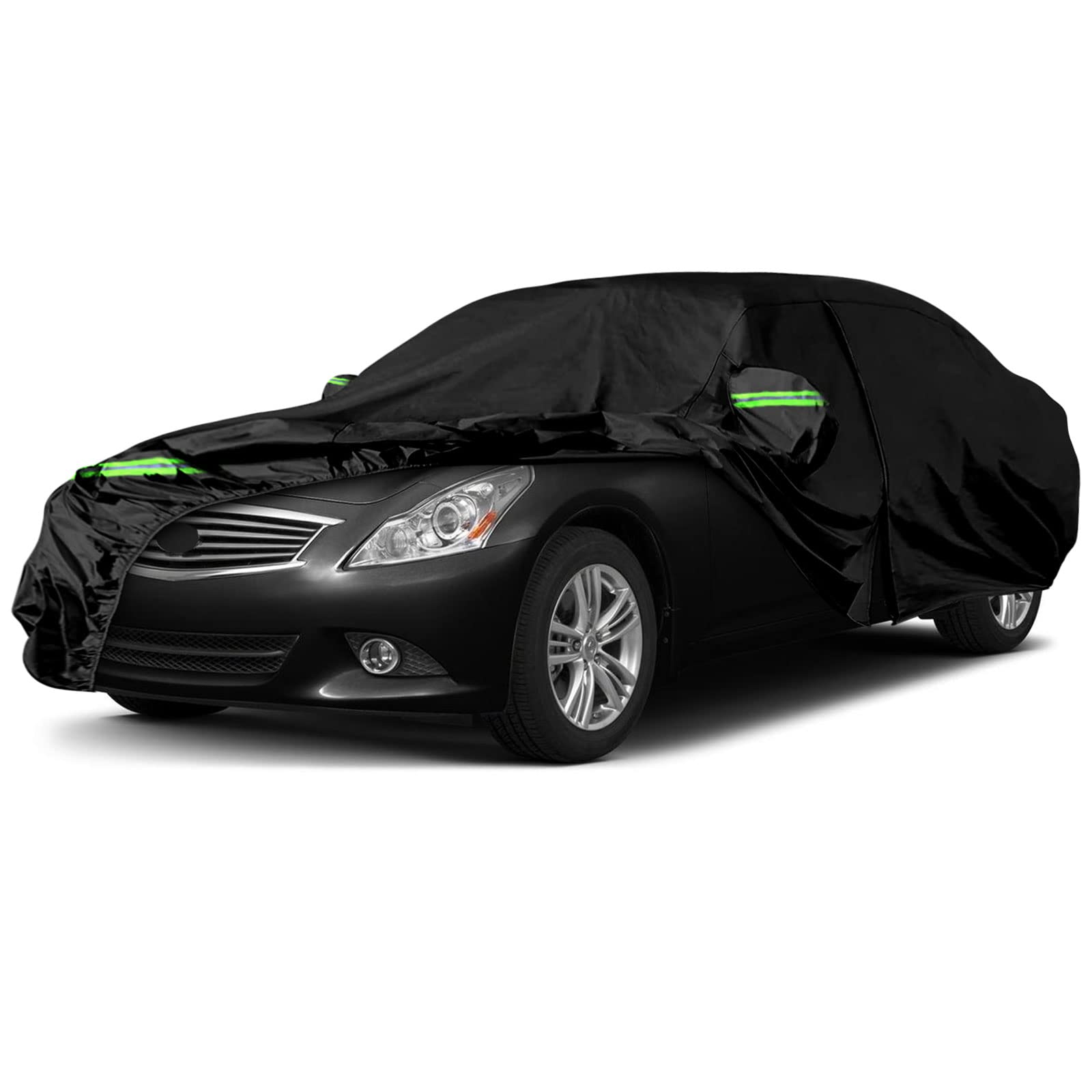Waterproof Car Covers Replace for 2003-2015 Infiniti G35 G37 Sedan, 6 Layers All Weather Custom-fit Car Cover with Zipper Door &amp; Windproof Bands for Snow Rain Dust Hail Protection (G35/G37 Sedan)
