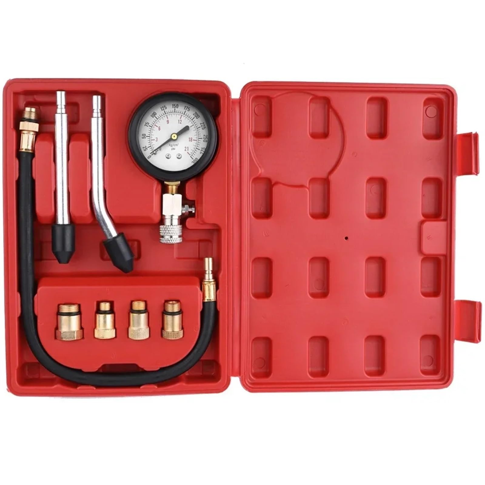 Kit de Prueba de presión para excavadoras con manómetro hidráulico, para maquinaria de construcción, regulador de argón, comprobador de Gasolina, manómetro Digital (comprobador de Gasolina)