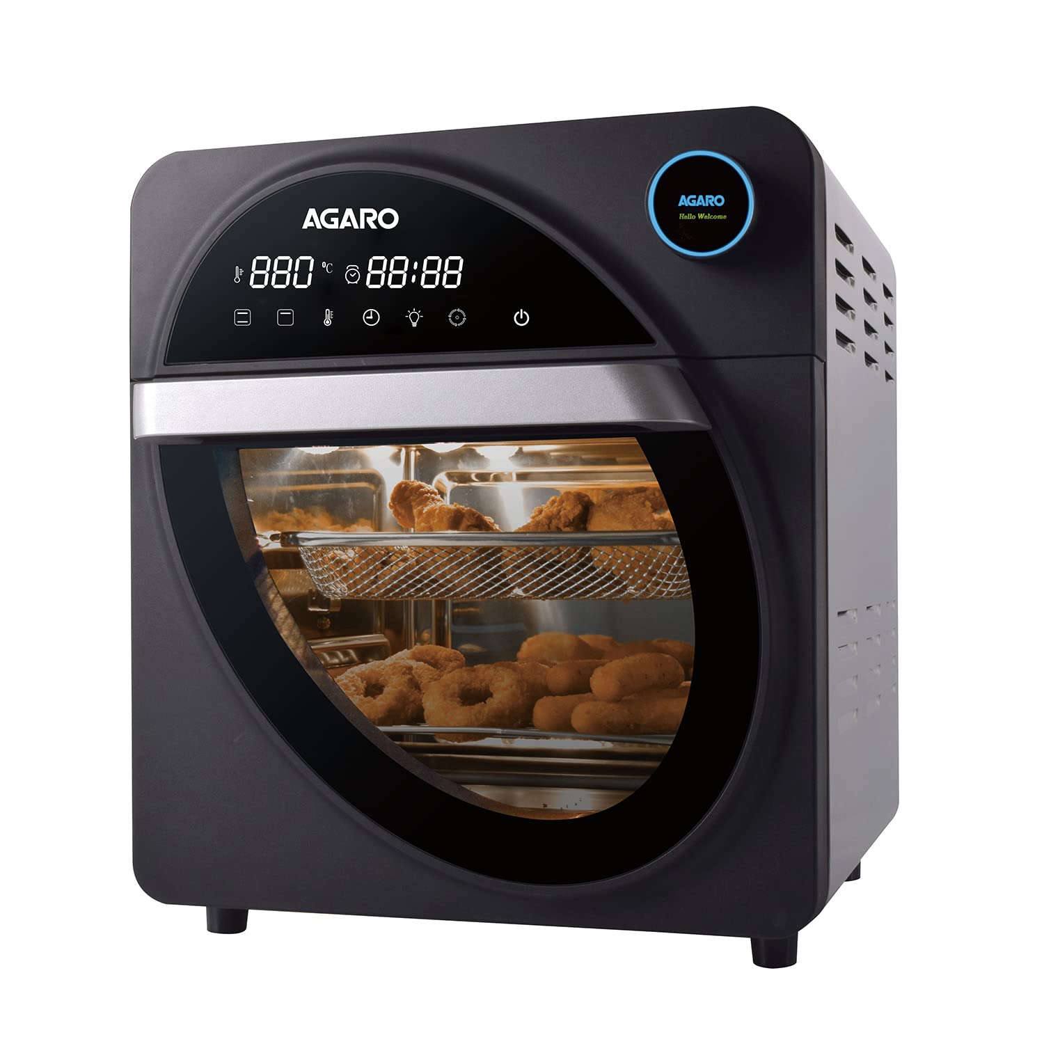 AGARO Royal Air Fryer For Home, 14.5L, Rotisserie Convection Oven, 1700W, Electric Oven, 25 Preset Menu, Digital Display, Touch Control, Bake, Roast, Toast, Dehydrate, Defrost, Keep Warm, Dark Grey. (B0BYN6D4JH) Amazon Price History, Amazon Price Tracker