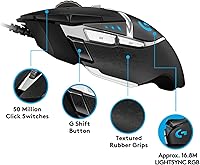 Vista 6 de Logitech G502 Lightspeed - Mouse inalámbrico para juegos, Blanco/Negro