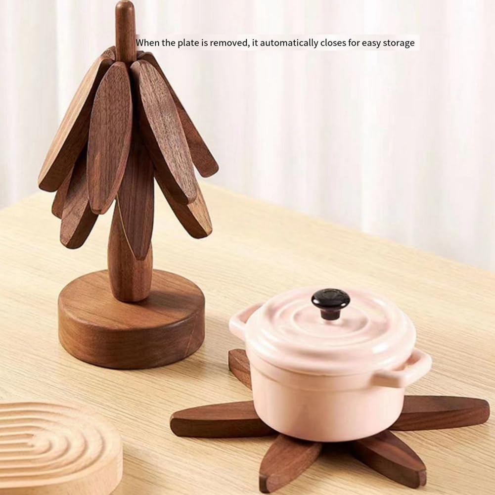 Dessous De Plat Rond En Bois Naturel - Protection Idéale Pour Tables Et Plans De Travail - Hêtre écologique