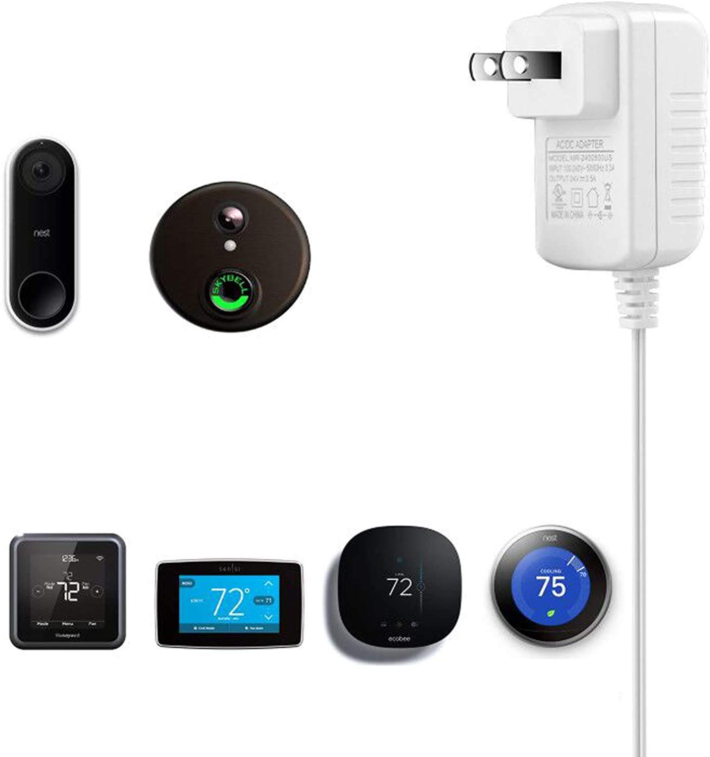 Buy 10FT 24 Volt Transformer, Power Supply for Nest Hello Video