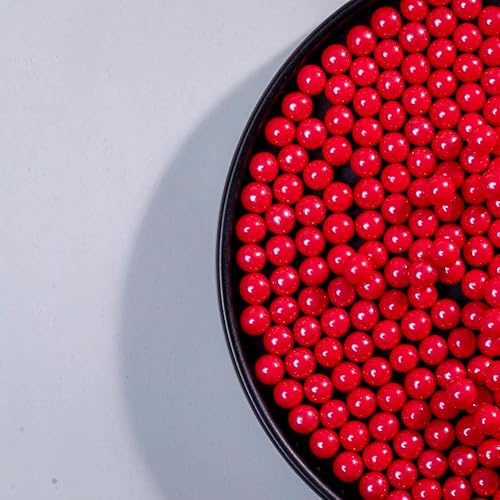 Miniatura 5 de Red Sprinkles - Perlas comestibles para pasteles, 4.6 onzas, 4.6 onzas, perlas de caramelo comestibles para decoración de pasteles (0.276 in-rojo)