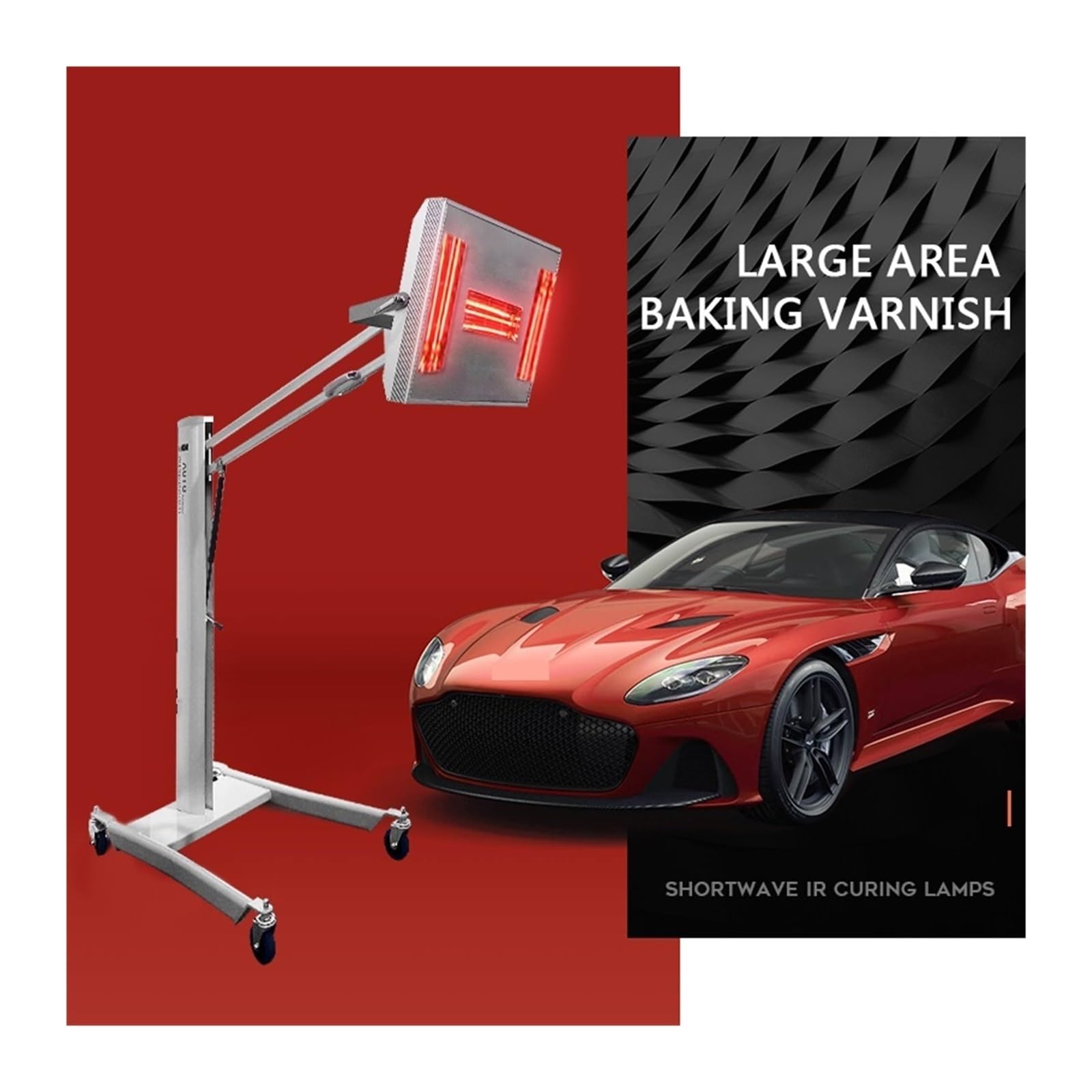 lámpara de calor infrarroja, Lámparas de curado infrarrojo for cabina pintura en aerosol 3000 W for automóviles Lámpara infrarroja Pintura Ing