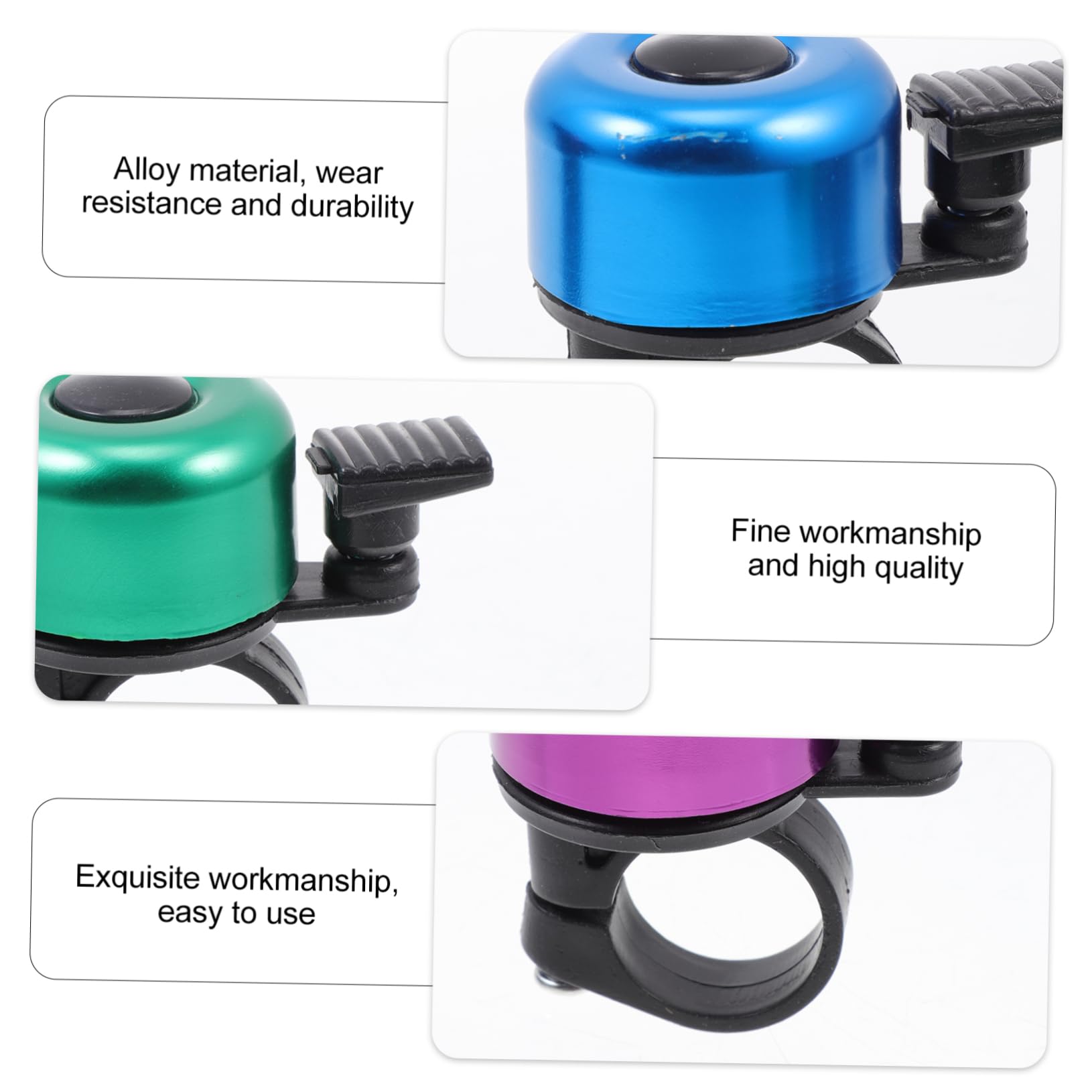 Toddmomy 14Pcs Professional Alloy Bike Bell Versatile Cycling Bells Colors for Mountain Road Folding Bicycles Loud Sound for