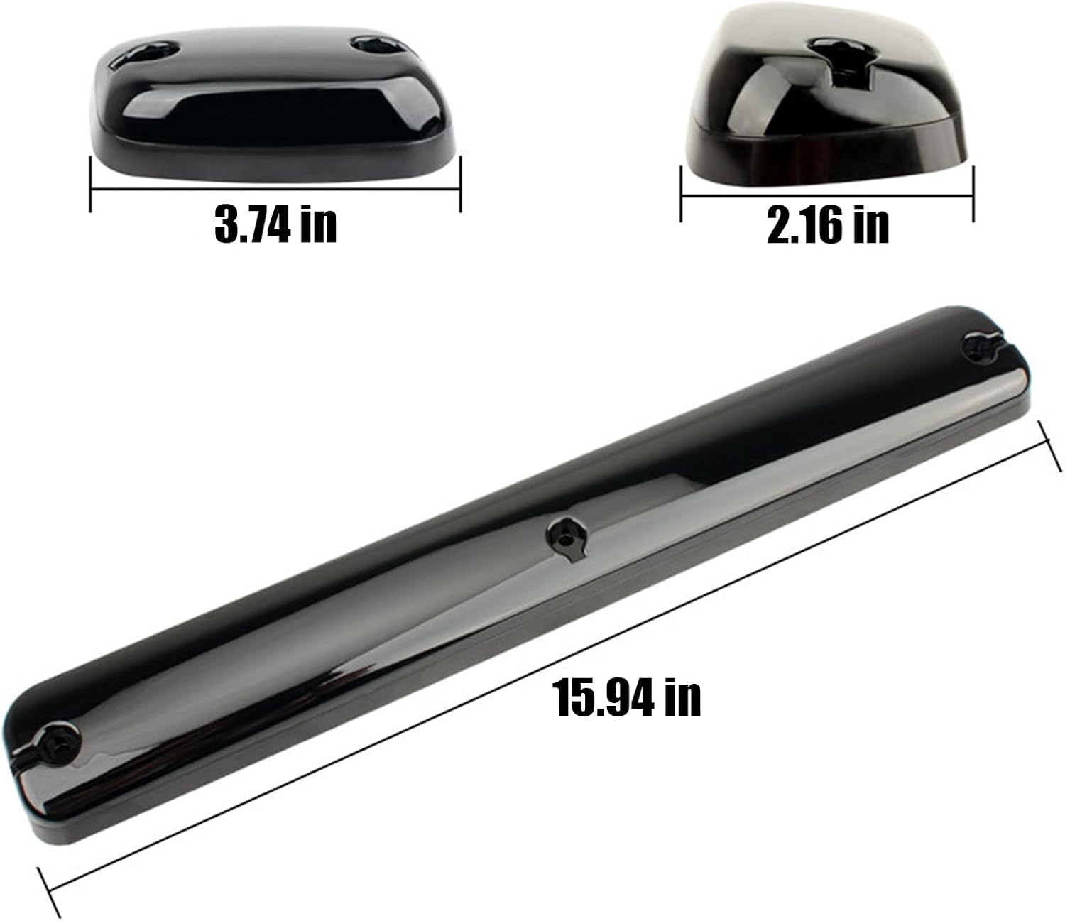 Cab Lights 3 PCS Fit for Silverado 2007-2014 or Sierra 1500 2500 3500 HD Trucks - Roof Running Top Marker Assembly Compatible With Trucks