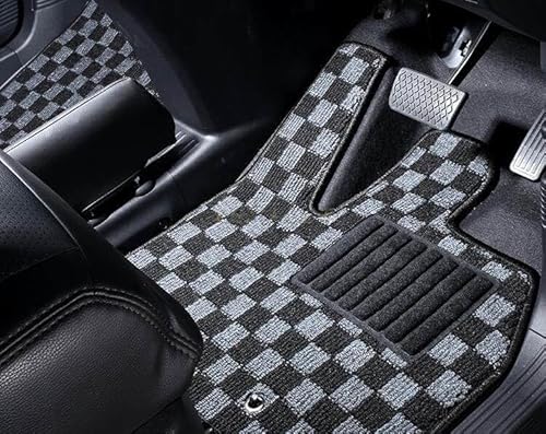 N-VAN フロアマット JJ1/2 NVAN Nバン エヌバン フロアマット 車種専用 一列目+ニ列目+トランク エヌバン内装パーツ 車用マット (グレーチェック)